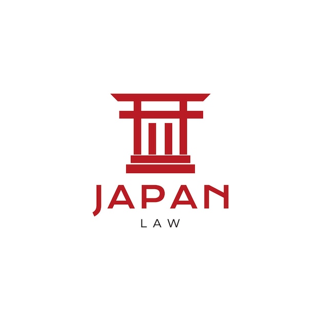 Design de logotipo torii da lei do japão