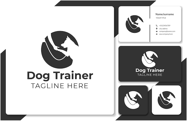 Design de logotipo treinador de cães simples