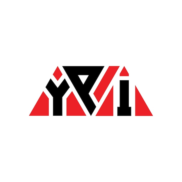 Design de logotipo triangular YPI com forma de triângulo YPI triângulo design de logotipo monograma YPI triángulo vetor modelo de logotipo com cor vermelha YPI logotipo Triangular simples Elegante e luxuoso Logotipo YPI