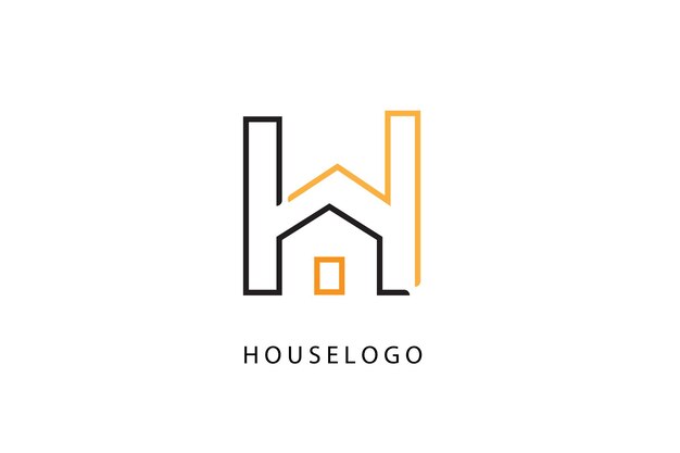 Design de logotipo vetorial da casa