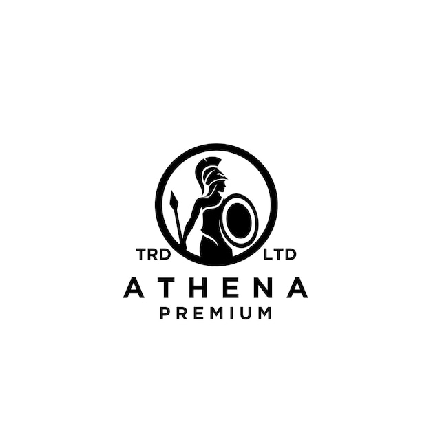 Design de logotipo vetorial da deusa atena premium