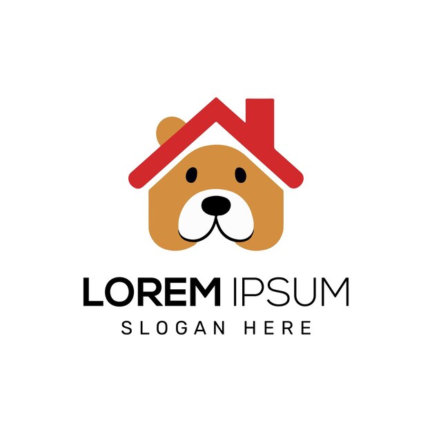 Design de logotipo vetorial de casa de animais para loja de animais e loja
