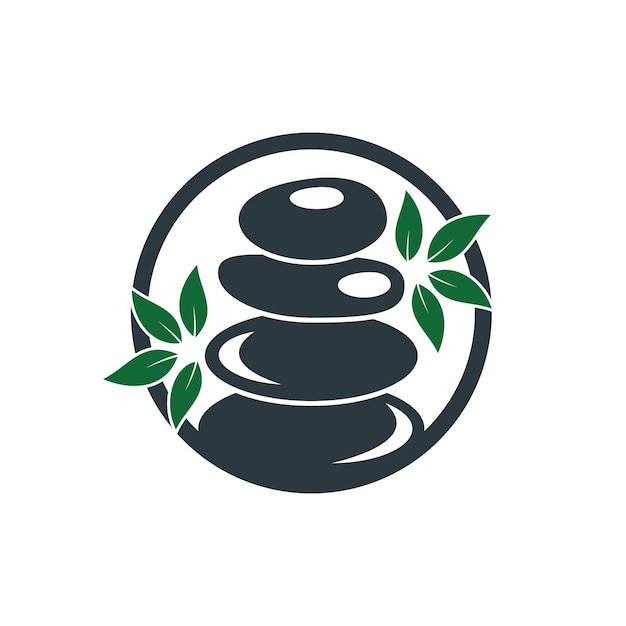 Design de logotipo vetorial de spa e meditação