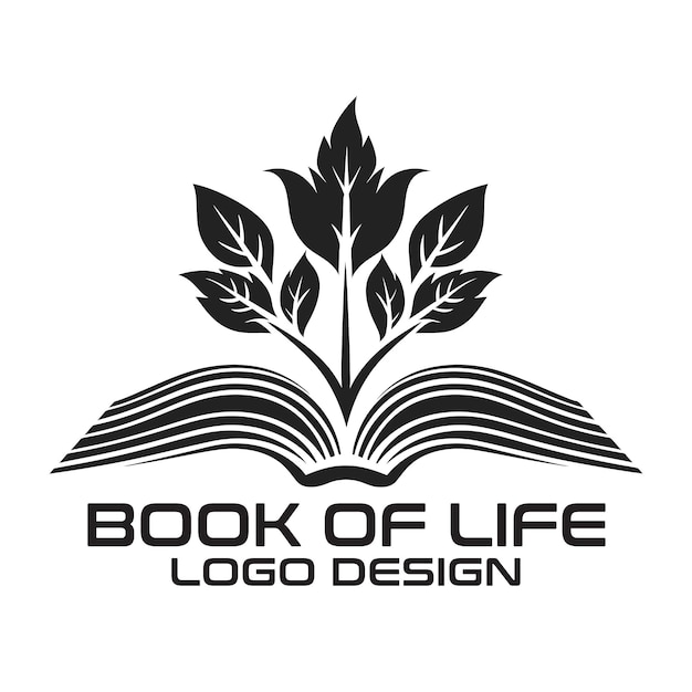 Design de logotipo vetorial do livro da vida