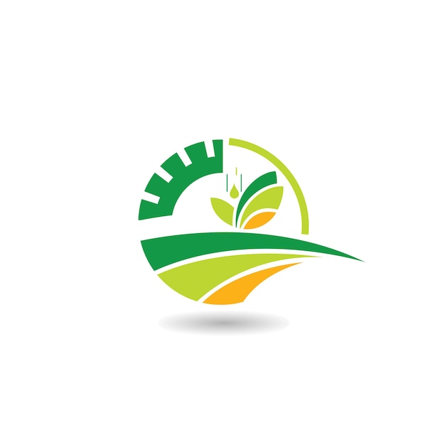 design de logotipo vetorial para agricultura agronomia fazenda de trigo rural campo agrícola