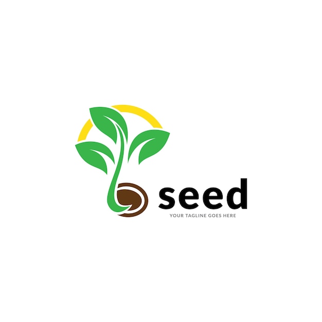 Vetor design de logotipo vetorial para agricultura, campo agrícola, colheita natural, associação de agricultores e muito mais.