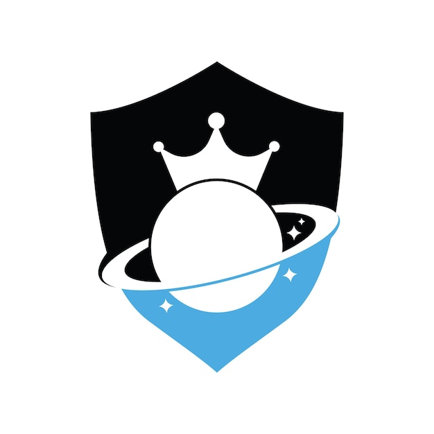 Design de logotipo vetorial rei planeta