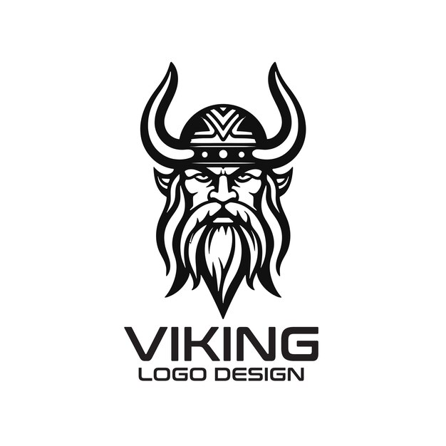 Vetor design de logotipo vetorial viking