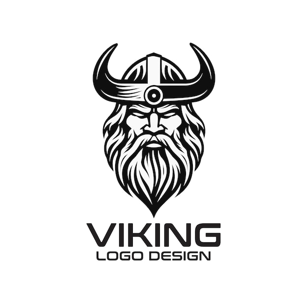 Vetor design de logotipo vetorial viking