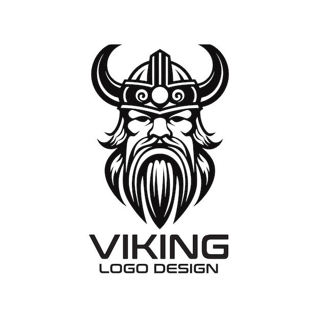 Vetor design de logotipo vetorial viking