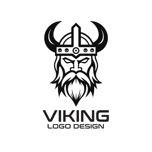 Vetor design de logotipo vetorial viking