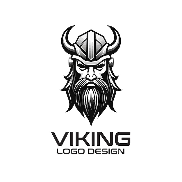 Vetor design de logotipo vetorial viking