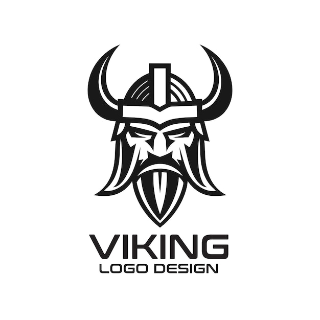 Vetor design de logotipo vetorial viking