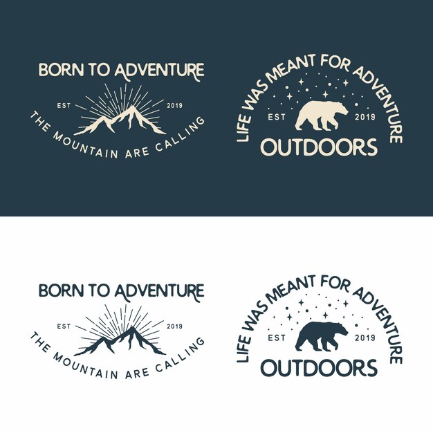 Design de logotipo vintage aventura