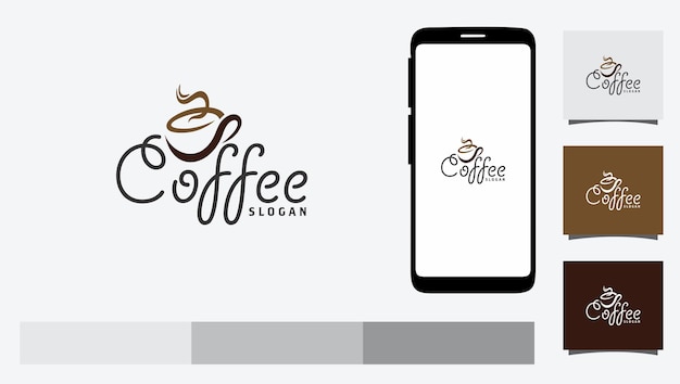 Vetor design de logotipo vintage de café