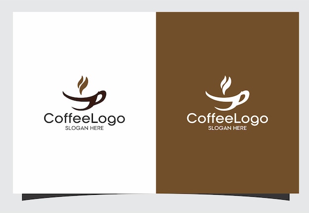 Vetor design de logotipo vintage de café