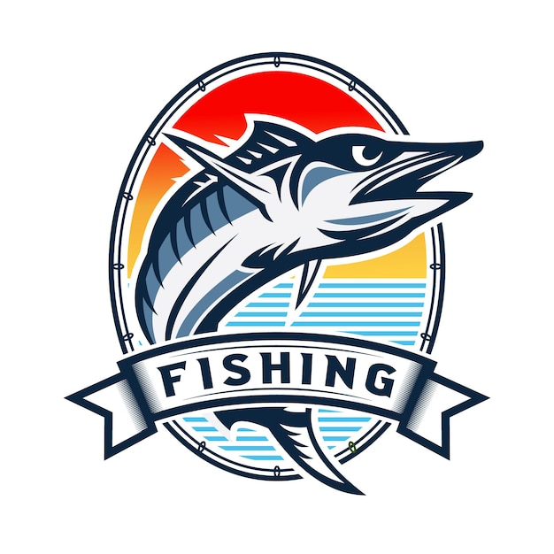 Design de logotipo vintage de pesca