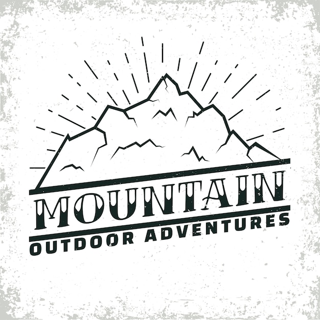 Design de logotipo vintage para camping ou turismo