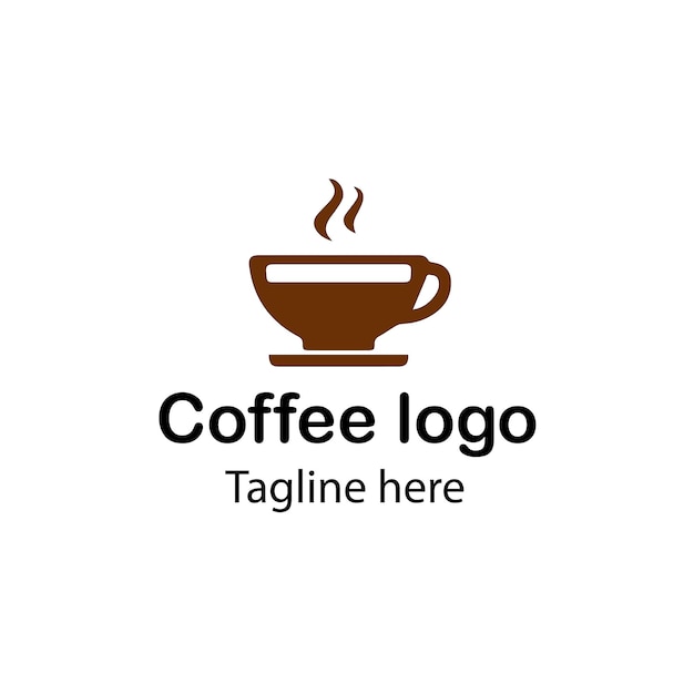 Vetor design de logotipo xícara de café