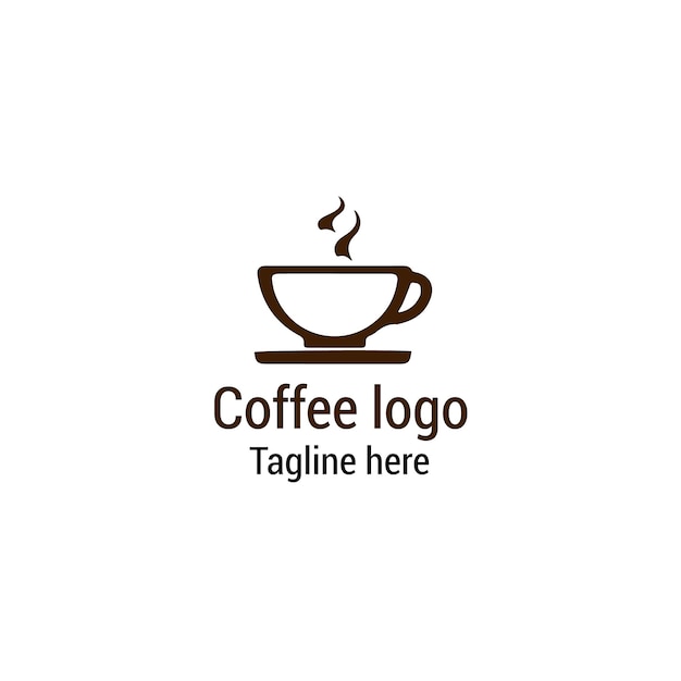 Vetor design de logotipo xícara de café