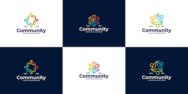 Design de logotipos de pessoas e comunidades para equipes ou grupos