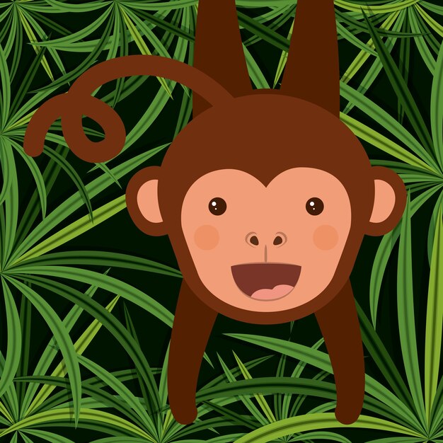 Design de macaco bonito