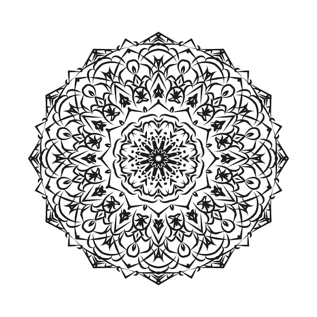 Design de mandala de cores pretas para impressão, pôster, capa, folheto, panfleto, banner, capa de livro. mandala