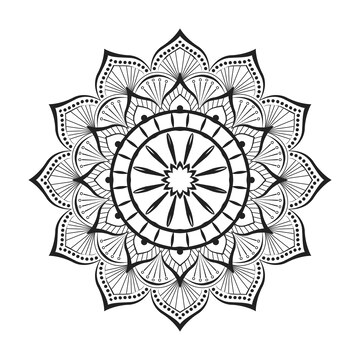 Desenho Gráfico Floral De Mandala Para Colorir Meditação De Página  Ilustração do Vetor - Ilustração de arte, asteca: 217064444