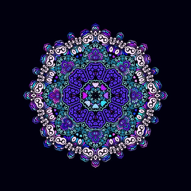 Design de mandala de luxo colorido