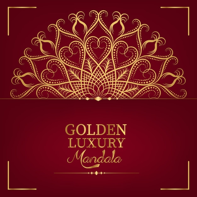 Design de mandala de luxo dourado