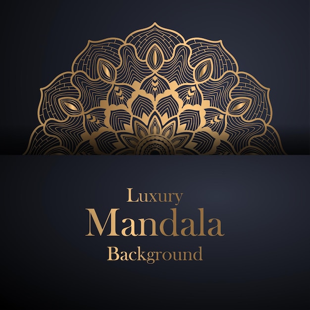 Design de mandala de ouro de luxo