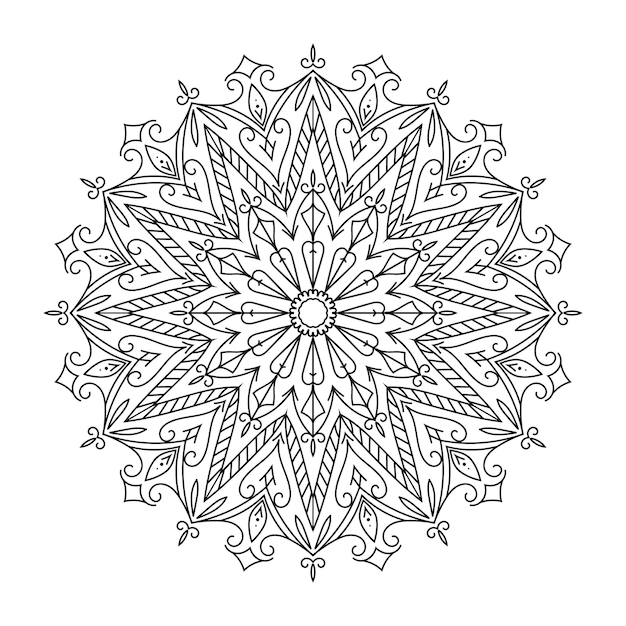 Design de mandala elegante Fundo floral