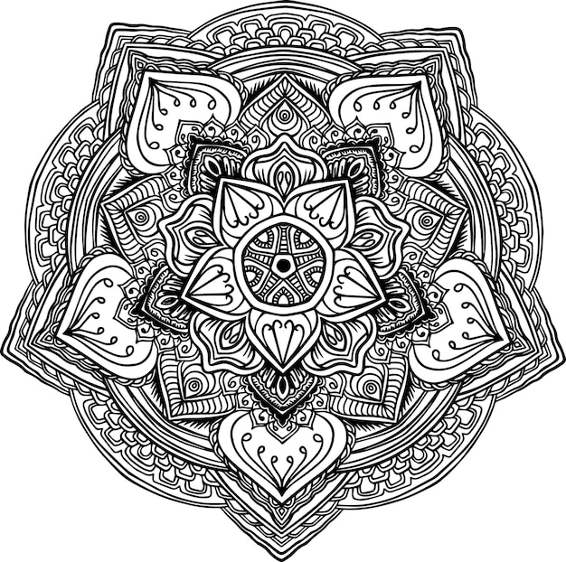 design de mandala oriental vintage primum vector