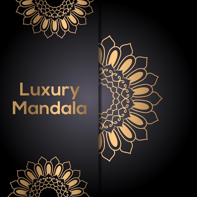 Vetor design de mandala ornamental de fundo de luxo