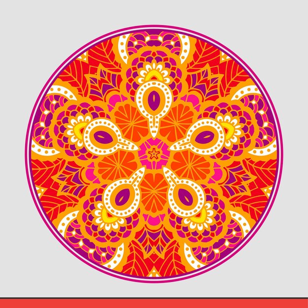 Design de mandala para belos trabalhos de design floral