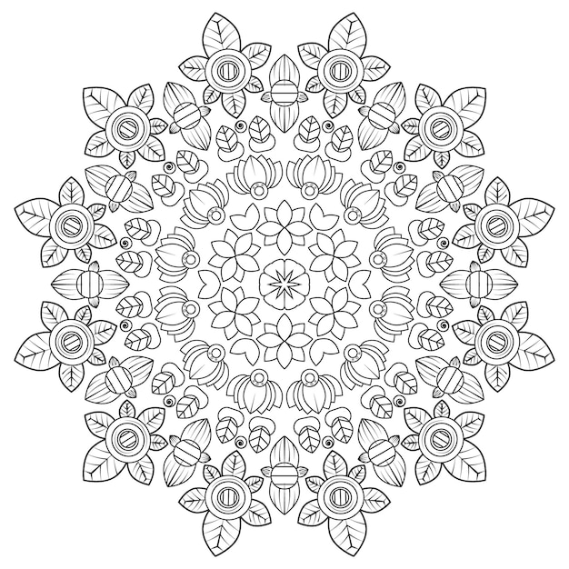 Design de mandala para colorir de uma nova maneira