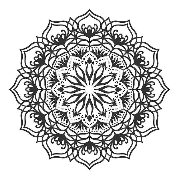 Design de mandala para colorir e plano de fundo