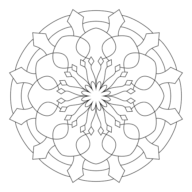 Design de mandala para colorir ornamento redondo decorativo para colorir logotipo de ioga padrão de terapia anti-stress