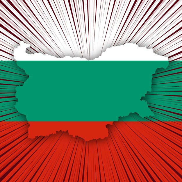 Design de mapa do dia da libertação da bulgária