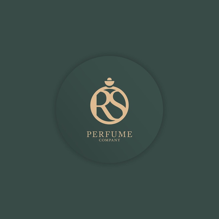 design de maquete com logotipo de perfume