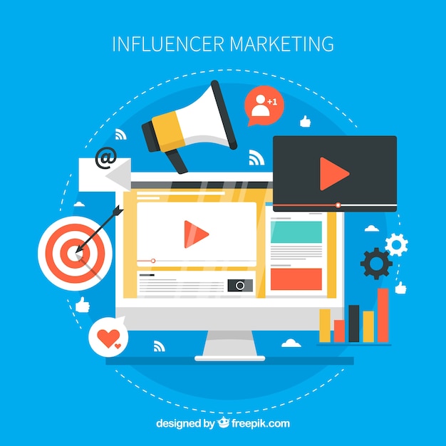 Design de marketing criativo influenciador