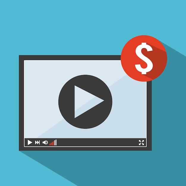 design de marketing de vídeo, gráfico de vetor ilustração eps10