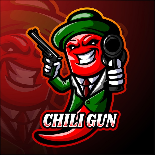 Design de mascote de logotipo esport chili