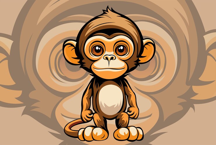 Vetor design de mascote de macaco