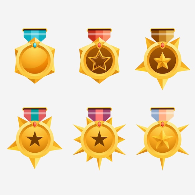 Design de medalha de coleção para jogo