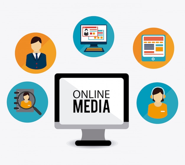 Design de mídia online.
