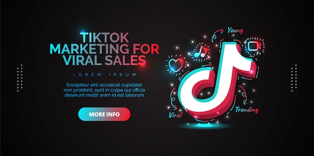 Vetor design de mídia social tiktok