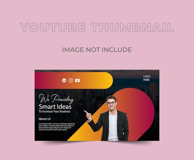 Design de miniaturas corporativas e modernas do YouTube