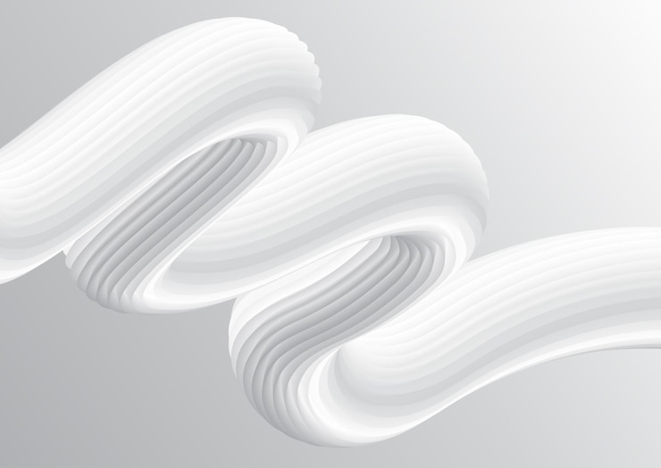 Vetor design de mistura de fluido gradiente branco abstrato