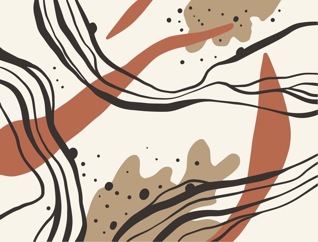 Design de modelo abstrato Linha colorida e fundo de elementos de formas